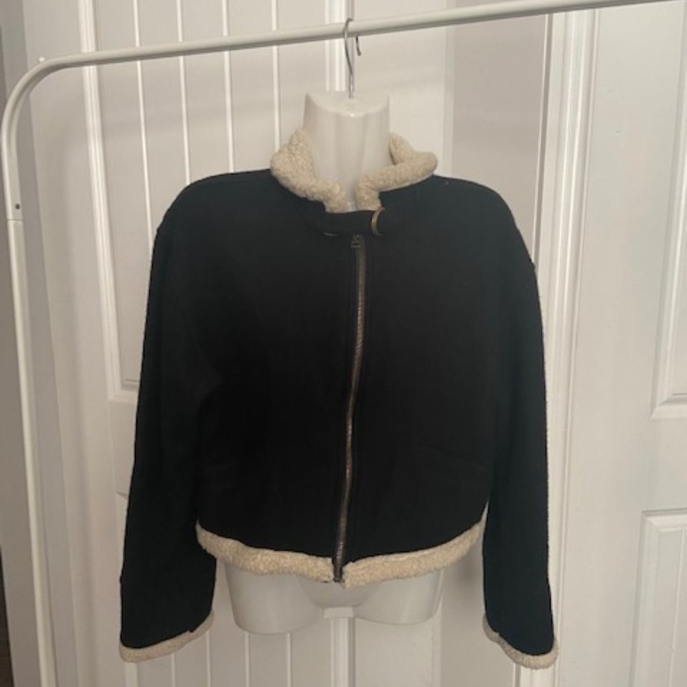 le chateau Black Wool Blend Jacket Size S - Picture 3 of 8